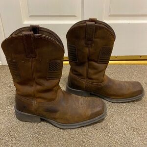 Men’s Ariat Western Rambler Patriot Boots - Size 10.5D 🇺🇸